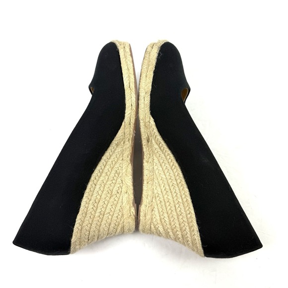 J.CREW Shoes - J Crew Seville Espadrille Wedge 10 Black Canvas Slip On Timeless Chic Shoes